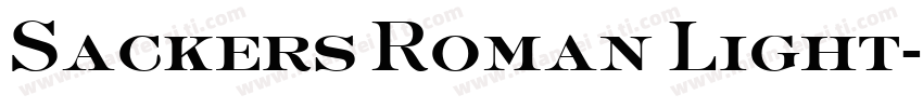 Sackers Roman Light字体转换